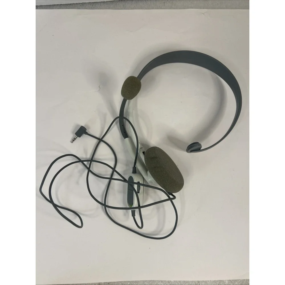 Microsoft Xbox‎ 360 Communicator White/Gray Headband Headset Untested